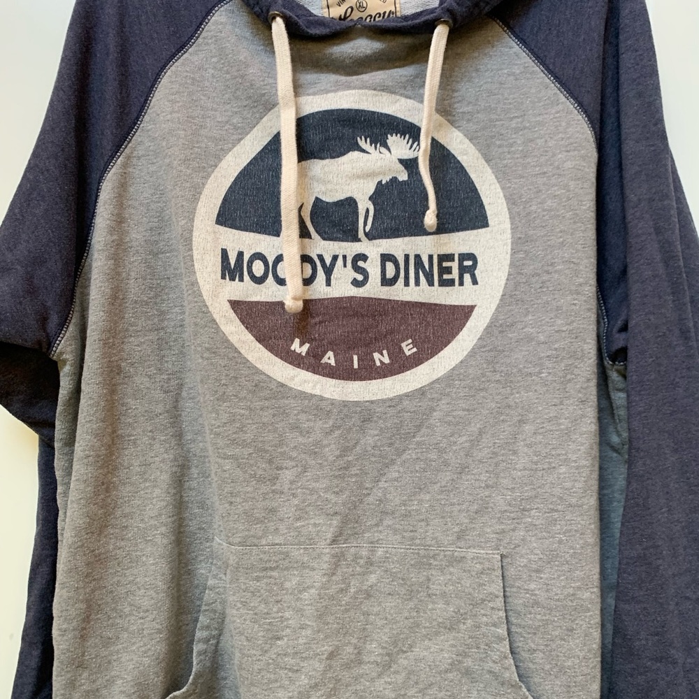 Gently used large Moodys Diner Maine sweatshirt